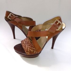 Vintage Michael Kors Brown Woven high heels